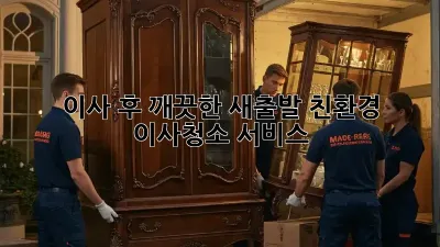 이사 후 깨끗한 새출발, 친환경 이사청소 서비스